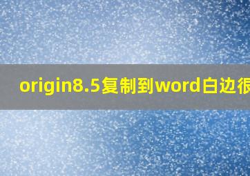 origin8.5复制到word白边很大