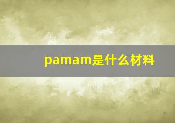 pamam是什么材料