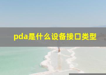 pda是什么设备接口类型