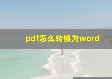 pdf怎么转换为word