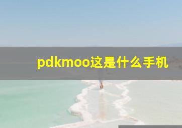 pdkmoo这是什么手机