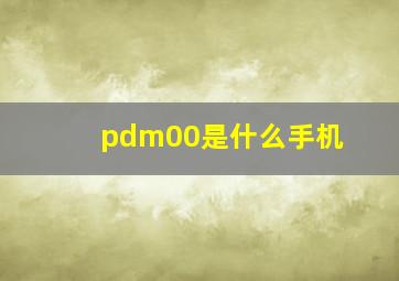 pdm00是什么手机