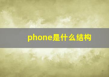 phone是什么结构