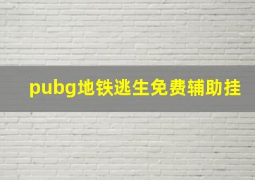 pubg地铁逃生免费辅助挂