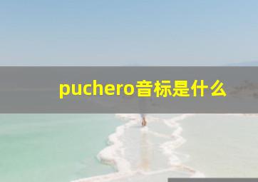 puchero音标是什么