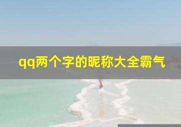 qq两个字的昵称大全霸气