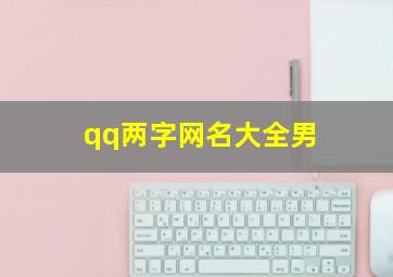 qq两字网名大全男