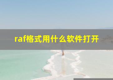 raf格式用什么软件打开