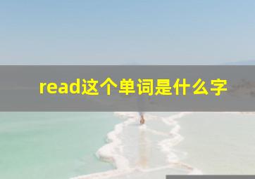 read这个单词是什么字