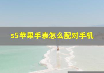 s5苹果手表怎么配对手机