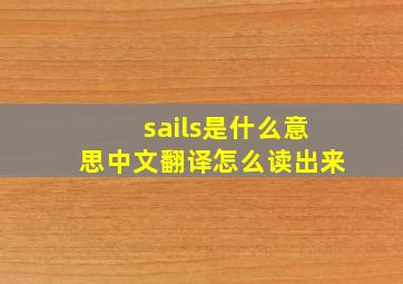 sails是什么意思中文翻译怎么读出来