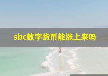 sbc数字货币能涨上来吗