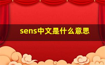 sens中文是什么意思