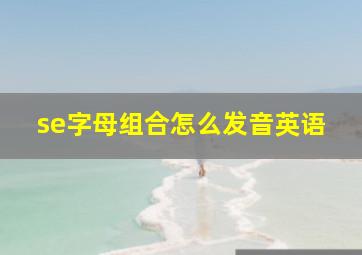 se字母组合怎么发音英语