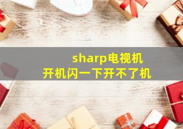 sharp电视机开机闪一下开不了机