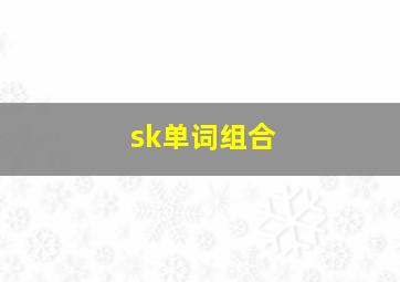 sk单词组合