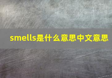 smells是什么意思中文意思