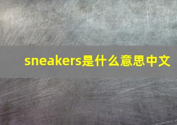 sneakers是什么意思中文