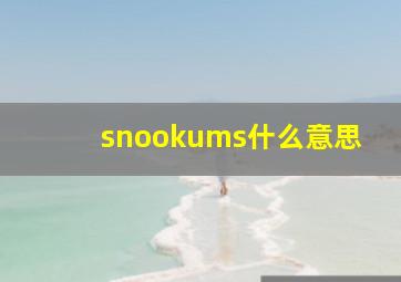 snookums什么意思