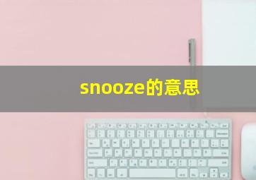 snooze的意思