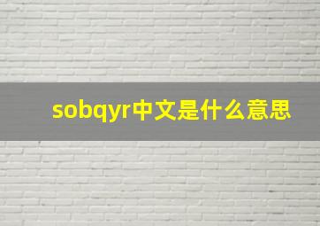 sobqyr中文是什么意思