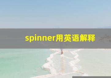 spinner用英语解释