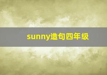 sunny造句四年级