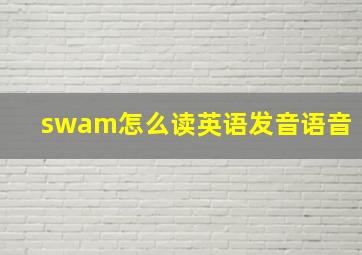 swam怎么读英语发音语音