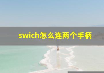 swich怎么连两个手柄