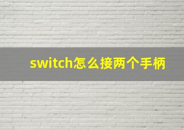 switch怎么接两个手柄