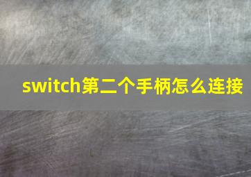 switch第二个手柄怎么连接