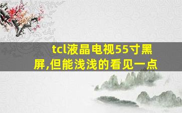 tcl液晶电视55寸黑屏,但能浅浅的看见一点