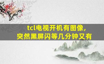 tcl电视开机有图像,突然黑屏闪等几分钟又有