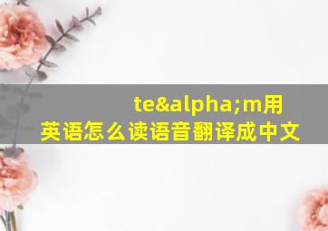 teαm用英语怎么读语音翻译成中文