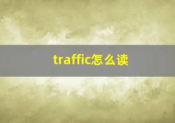 traffic怎么读