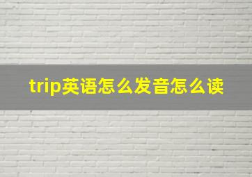 trip英语怎么发音怎么读