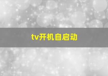 tv开机自启动