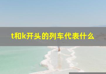 t和k开头的列车代表什么