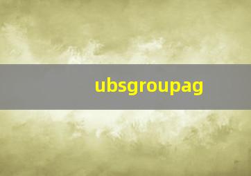 ubsgroupag