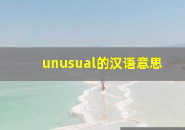 unusual的汉语意思