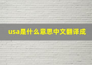 usa是什么意思中文翻译成