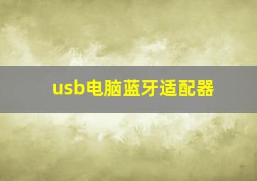 usb电脑蓝牙适配器