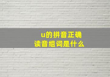 u的拼音正确读音组词是什么