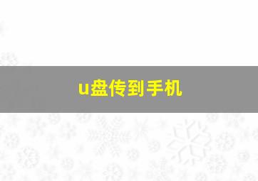 u盘传到手机