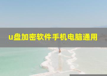 u盘加密软件手机电脑通用