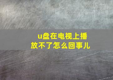 u盘在电视上播放不了怎么回事儿