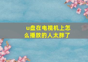 u盘在电视机上怎么播放的人太胖了