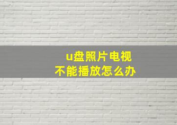 u盘照片电视不能播放怎么办