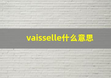 vaisselle什么意思