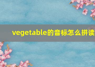 vegetable的音标怎么拼读